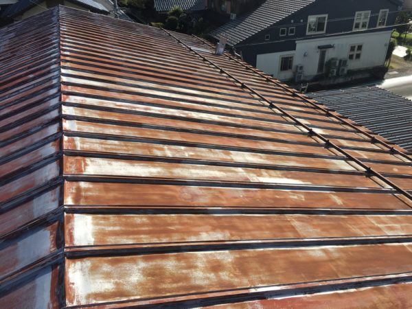 豊岡市のN様の経営する会社の屋根の塗り替え