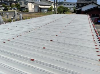 豊岡市K様のガレージの屋根の塗装